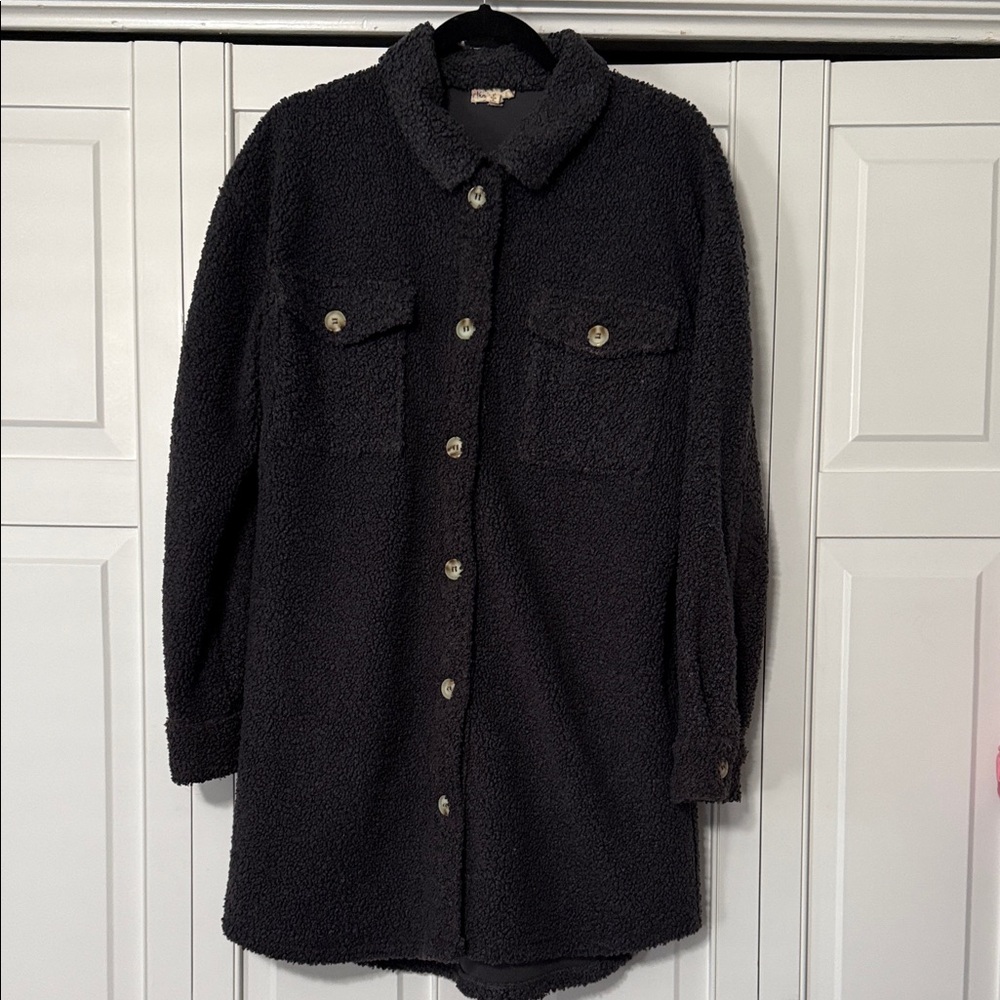 Women's Black Button-Up Jacket